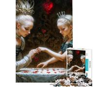 Puzzle da 1000 pezzi per ragazzi Due Regine e Cuori ispirato ad Alice nel Paese delle Meraviglie Puzzle da 1000 pezzi fai da te per divertimento in famiglia Gioco stimolante per tutta la famiglia