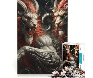 Puzzle da 1000 pezzi per ragazzi, Duello delle Chimere, gioco educativo, divertente e umoristico, compleanni e occasioni speciali 38x52cm
