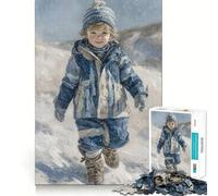 Puzzle da 1000 pezzi per ragazzi e bambini,con paesaggio invernale innevato,disegno a intaglio fine,gioco di logica e divertimento,ideale per momenti di relax,decorazione natalizia da parete (50x75cm)