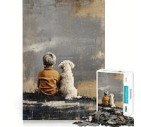 Puzzle da 1000 pezzi per ragazzi e cani,tema osservazione delle stelle,incastro perfetto,gioco per la mente,regalo per il tempo libero,Natale,arte per il tempo libero (38x52cm)