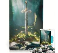 Puzzle da 1000 pezzi per ragazzi "Echi di Excalibur", gioco educativo, decorazione da parete, per rafforzare l'amore tra le coppie 38x26cm
