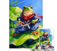 Puzzle da 1000 pezzi per ragazzi Eden Garden Samurai Frog Puzzle da 1000 pezzi Decorazione per la casa Giocattolo educativo Gioco dal design bellissimo (75x50cm)