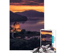 Puzzle da 1000 pezzi per ragazzi Eilean Donan Castle attività divertenti da fare a casa gioco educativo per famiglie dai 14 anni in su (50x75cm)