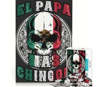 Puzzle da 1000 pezzi per ragazzi, El Papa Mas Chingon Messico, giochi per famiglie, divertenti e umoristici, adatti come decorazione da scrivania 38x26cm