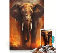 Puzzle da 1000 pezzi per ragazzi "Elefante infernale", gioco educativo, gara di velocità manuale, sfida unica 38x26cm