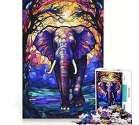 Puzzle da 1000 pezzi per ragazzi "Elefante nella natura selvaggia", gioco educativo, difficile, regalo di compleanno, regalo di viaggio 38x26cm