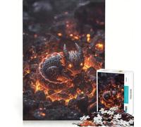 Puzzle da 1000 pezzi per ragazzi Emberdrake︰ Il piccolo drago di lava, gioco per famiglie, divertente e spiritoso, adatto come decorazione da scrivania 50x75cm