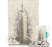 Puzzle da 1000 pezzi per ragazzi, Empire State Building, gioco divertente, stimolante da completare, ideale come regalo per tutta la famiglia 50x75cm