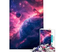 Puzzle da 1000 pezzi per ragazzi esopianeti viola giocattolo educativo gioco di costruzione ottimo regalo per gli amanti del gioco (dimensioni 38x52cm)