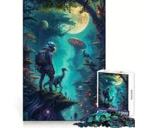 Puzzle da 1000 pezzi per ragazzi "Esploratore alieno celeste",ideale per allenamento,svago e fuga dalla realtà,con taglio perfetto,regalo di Natale (38x52cm)