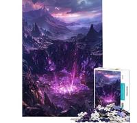 Puzzle da 1000 pezzi per ragazzi esplosione di cristalli viola divertimento a casa attività che migliorano la memoria gioco pratico adatto a partire dai 14 anni (38x52cm)