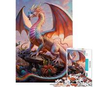 Puzzle da 1000 pezzi per ragazzi fantastico safari con draghi divertimento a casa decorazioni per la casa giochi rilassanti per ragazzi dai 14 anni in su (38x26cm)