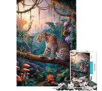 Puzzle da 1000 pezzi per ragazzi fantastico safari con leopardi gioco rilassante per adulti migliora la memoria ideale come regalo per tutta la famiglia (dimensioni 38x26cm)