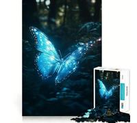 Puzzle da 1000 pezzi per ragazzi Farfalla nella foresta buia,incastro preciso,gioco di abilità mentale,divertimento,tempo libero,Natale,casa,arte (38x52cm)