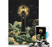 Puzzle da 1000 pezzi per ragazzi Faro dell'Eternità - Luce Guida nella Tempesta, Giocattolo Educativo, Decorazione per la Casa, Compleanni e altre Feste 38x52cm