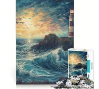 Puzzle da 1000 pezzi per ragazzi Faro Stellato Gioco Educativo Rilassante per la mente Gioco Sfida Unico 50x75cm