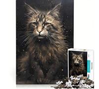 Puzzle da 1000 pezzi per ragazzi favola del gatto della foresta norvegese gioco divertente allena la mente e la mano migliora l'amore tra le coppie 50x75cm