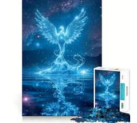 Puzzle da 1000 pezzi per ragazzi,Fenice celeste che emerge dall'acqua,incastro perfetto,arte,gioco di concentrazione mentale,svago,regalo di Natale (38x26cm)
