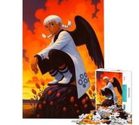 Puzzle da 1000 pezzi per ragazzi figura alata su una collina al tramonto Gioco avvincente per coltivare la pazienza rilassante per allenare la velocità delle mani e come regalo (Dimensioni 50x75cm)