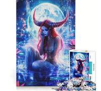 Puzzle da 1000 pezzi per ragazzi figura mistica al chiaro di luna gioco interattivo migliora la memoria compleanno e Natale 38x52cm