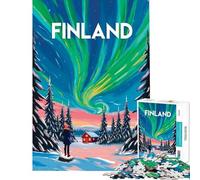 Puzzle da 1000 pezzi per ragazzi Finlandia Aurora Boreale giochi educativi giocattoli didattici regalo di compleanno decorazione per la casa (dimensioni 38x26cm)