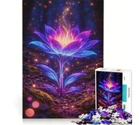 Puzzle da 1000 pezzi per ragazzi fiore fluorescente al neon gioco educativo per divertimento in famiglia regalo per amici e parenti 50x75cm