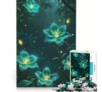Puzzle da 1000 pezzi per ragazzi "Fiori Luminosi Incantati", gioco educativo, difficile, regalo di compleanno, regalo di viaggio 38x26cm