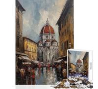 Puzzle da 1000 pezzi per ragazzi Firenze Città d'Arte Italia Puzzle da 1000 pezzi antistress regalo di compleanno migliora la memoria (38x26cm)