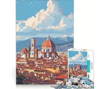 Puzzle da 1000 pezzi per ragazzi, Firenze, Italia, decorazione da parete, passatempo ideale per le vacanze in casa, per rafforzare l'amore tra le coppie 38x52cm