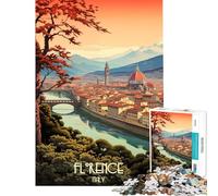Puzzle da 1000 pezzi per ragazzi Firenze Italia Puzzle per adulti rompicapo gioco per migliorare la memoria stimolante da completare (dimensioni 50x75cm)