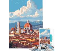 Puzzle da 1000 pezzi per ragazzi Firenze Italia sfida per l'intelligenza giocattolo educativo avvincente difficile ottimo regalo (dimensioni 38x26cm)