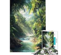 Puzzle da 1000 pezzi per ragazzi fiume nella giungla puzzle per adulti giocattolo antistress ideale per passare il tempo durante le vacanze compleanno e Natale (dimensioni 38x26cm)