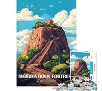 Puzzle da 1000 pezzi per ragazzi Fortezza rocciosa di Sigiriya Sri Lanka sfida educativa decorazione per la casa giochi educativi adatti a partire dai 14 anni (38x26cm)