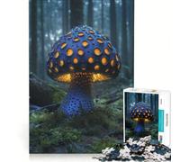 Puzzle da 1000 pezzi per ragazzi Funghi Luminosi della Foresta Gioco Educativo Rilassante per la Mentalità Gioco Sfida Unico 38x52cm