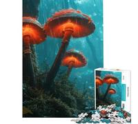 Puzzle da 1000 pezzi per ragazzi funghi luminosi nella foresta attività divertenti da fare a casa gioco educativo di assemblaggio per ragazzi dai 14 anni in su (50x75cm)