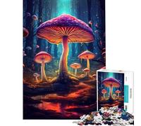 Puzzle da 1000 pezzi per ragazzi: Funghi magici Foresta oscura Aiuta a sviluppare la mente Gioco educativo per tutta la famiglia adatto a partire dai 14 anni Dimensioni: 38x52cm