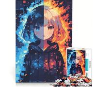 Puzzle da 1000 pezzi per ragazzi: Fuoco contro Ghiaccio, gioco educativo, attività divertenti da fare in casa, per rafforzare l'amore tra le coppie 38x26cm