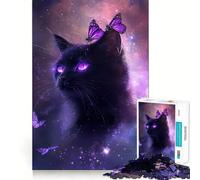Puzzle da 1000 pezzi per ragazzi,Gatto del Cosmo,Taglio preciso,Gioco stimolante per la mente,Relax,Attività per il compleanno (38x26cm)