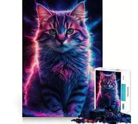 Puzzle da 1000 pezzi per ragazzi,gatto galassia,decorazione per incastri precisi,gioco per esercizi mentali,gioco per il relax,regalo di Natale divertente (38x52cm)