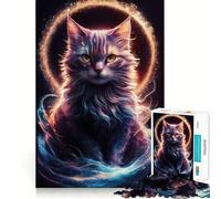 Puzzle da 1000 pezzi per ragazzi,gatto galassia,decorazione per incastri precisi,gioco per esercizi mentali,gioco per il tempo libero,regalo di Natale divertente (38x26cm)
