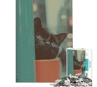 Puzzle da 1000 pezzi per ragazzi Gatto nero che sogna ideale per compleanni e Natale Un gioco divertente e umoristico adatto a ragazzi dai 14 anni in su 50x75cm