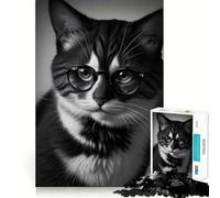 Puzzle da 1000 pezzi per ragazzi,gatto,simpatico,ordinato,decorazione per esercizi mentali,gioco per il tempo libero,regalo di Natale divertente (50x75cm)