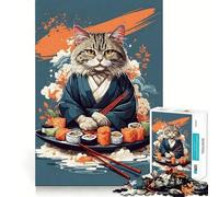 Puzzle da 1000 pezzi per ragazzi,gatto,stile tradizionale giapponese,gioco di incastro preciso,stimola la mente,divertimento e svago,ideale per Natale e per la casa (50x75cm)