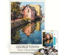 Puzzle da 1000 pezzi per ragazzi, Georgetown, Isola del Principe Edoardo, gioco rompicapo, taglio di precisione, compleanno e Natale 50x75cm