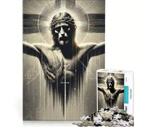 Puzzle da 1000 pezzi per ragazzi Gesù Crocifisso Quadro da parete Giochi per famiglie Divertimento in famiglia Collezione d'artista Belle Arti 38x26cm