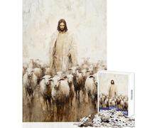 Puzzle da 1000 pezzi per ragazzi Gesù il Buon Pastore gioco per famiglie adatto alle coppie giocattolo educativo ideale come decorazione da scrivania (75x50cm)