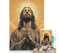 Puzzle da 1000 pezzi per ragazzi: Gesù prega il Padre gioco divertente allena la mente e la mano sfida unica 38x26cm
