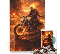 Puzzle da 1000 pezzi per ragazzi, Ghost Rider, gioco impossibile, attività divertenti da fare in casa, compleanno e Natale 50x75cm