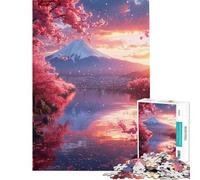 Puzzle da 1000 pezzi per ragazzi Giappone Monte Fuji Sakura Puzzle per adulti giocattolo decorativo da parete ideale per creare ricordi compleanni e regali unici (dimensioni 38x52cm)