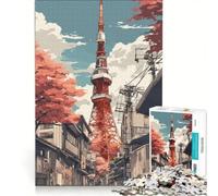 Puzzle da 1000 pezzi per ragazzi, Giappone, Tokyo Tower, anime, gioco impossibile, allena la mente e la mano, regalo di compleanno, regalo, 50x75cm